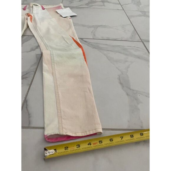 Rag & Bone Legging/Jean Goetez Intermix Size 30 WHITE PINK Stretch COTTON - Picture 3 of 10